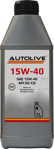 Минеральное моторное масло AUTOLIVE 15W-40 1л