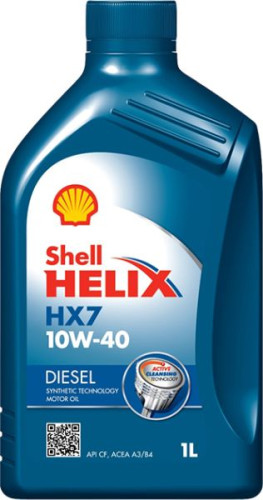 Полуcинтетическое моторное масло SHELL HELIX HX7 D 10W40 1л