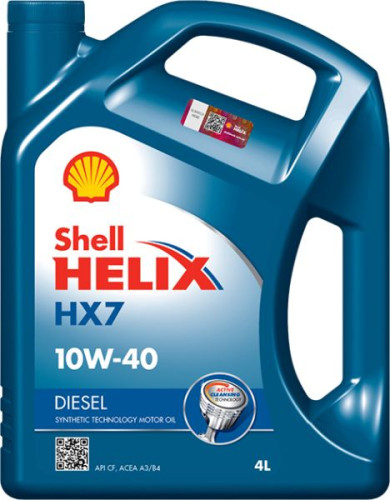 Напівсинтетична моторна олива SHELL HELIX HX7 D 10W40 4л