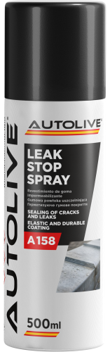 Герметизирующее резиновое покрытие AUTOLIVE A158 LEAK STOP SPRAY черное 500 мл