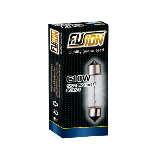 Лампочка для авто FUSION C10W 11x41 12V 10W SV8.5-8 10шт