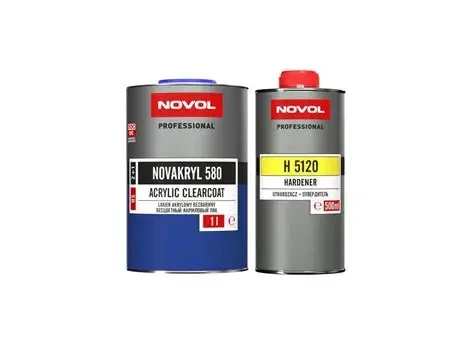 Лак акриловый (керамический) 2в1 NOVOL NOVAKRYL 580 HS 1л+0.5л