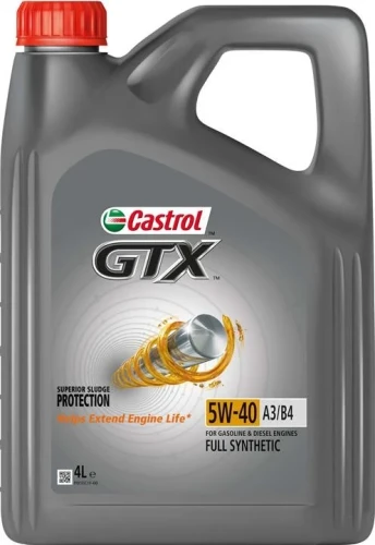Синтетична моторна олива CASTROL GTX 5W-40 A3/B4 4л