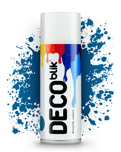 Аэрозольная краска Deco Blik RAL 5005 (синий сигнальный) 400 мл