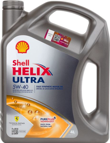 Синтетическое моторное масло SHELL Helix Ultra 5W-40 4л