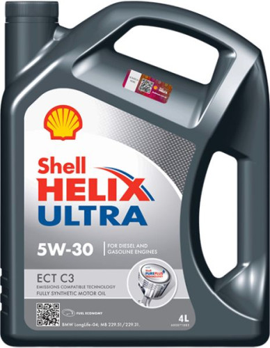 Синтетическое моторное масло SHELL Helix Ultra ECT C3 5W-30 4л