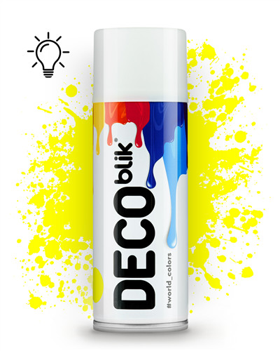 Аэрозольная краска Deco Blik RAL 1003 (сигнальный жёлтый) 400 мл