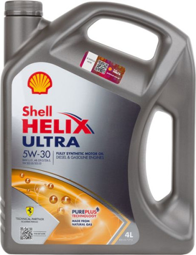 Синтетическое моторное масло SHELL Helix Ultra 5W-30 4л