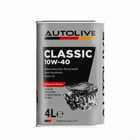 Полуcинтетическое моторное масло AUTOLIVE Classic 10W-40 Metal 4л