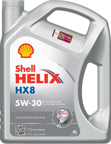 Синтетическое моторное масло SHELL Helix HX8 5W-30 4л
