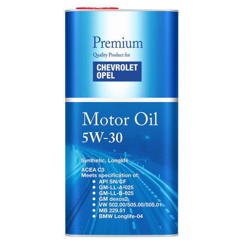 Синтетическое моторное масло FANFARO 6717 Premium 5W-30 for Chevrolet/Opel Metal 5л