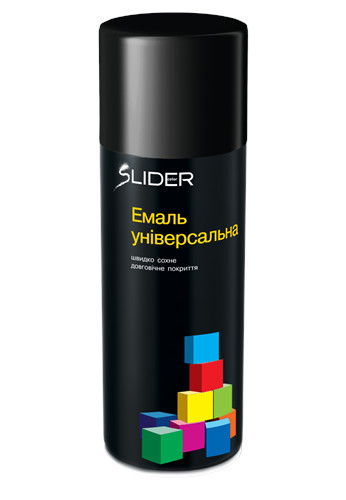 Краска аэрозольная SLIDER RAL 9005 черная 400 мл