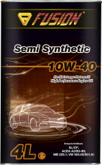 Полуcинтетическое моторное масло FUSION Semy Synthetic 10W-40 Metal 4л