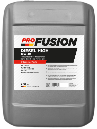 Напівсинтетична моторна олива PROFUSION Diesel High 10W-40 20л