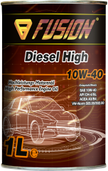 Полуcинтетическое моторное масло FUSION Diesel High 10W-40 Metal 1л