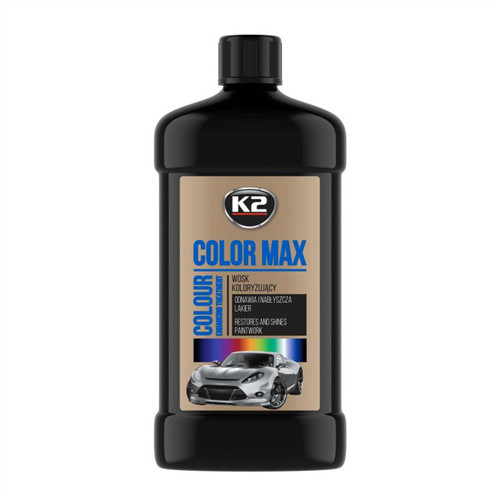Кольорова поліроль-віск для кузова K2 Color Max чорний 500мл
