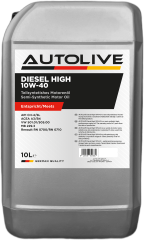Полуcинтетическое моторное масло AUTOLIVE Diesel High 10W-40 10л