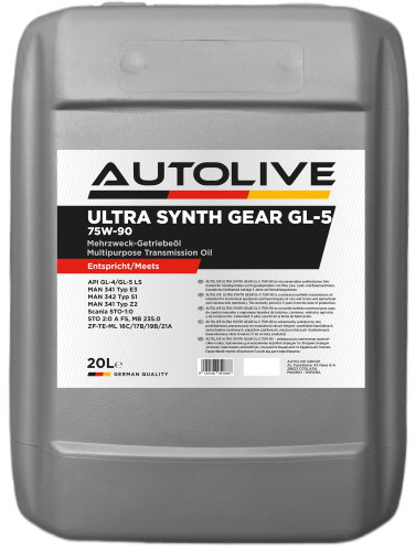Трансмиссионное масло AUTOLIVE Ultra Synth Gear GL-5 75W-90 20л