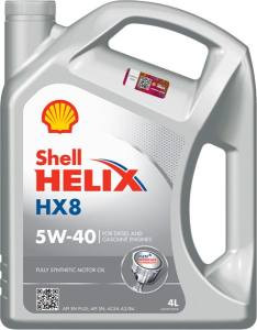 Синтетическое моторное масло SHELL HELIX HX8 5W40 4L 