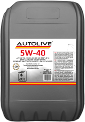 Синтетическое моторное масло AUTOLIVE 5W-40 20л