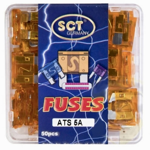 Предохранители SCT 9520 ATS 5A набор 50шт  