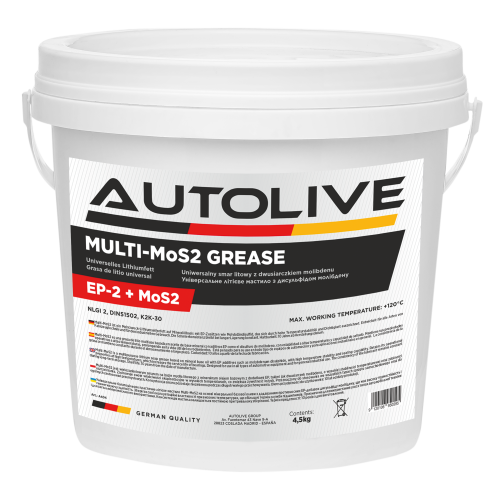 Смазка с молибденом AUTOLIVE EP-2 Multi-MoS2 Grease 4.5кг